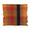 Hello Honey® Gold & Orange Block Wool & Acrylic Ruffled Throw Blanket